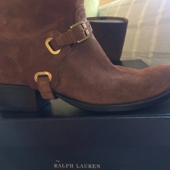 Ralph Lauren Collection Women Isalene Snuff Suede Boots NWB MSRP $995 Size 9.5B - Picture 4 of 5